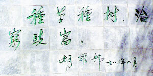 题词兰州种草种树